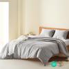 imageComfort Spaces Sage Green Twin Duvet Cover Set  2 Pieces Breathable Dotted Weave Texture Duvet Sets Modern Farmhouse Boho Duvet Cover ampamp Sham All Season Twin Bed Set TwinTwin XL GreenLight Grey