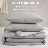 imageComfort Spaces Sage Green Twin Duvet Cover Set  2 Pieces Breathable Dotted Weave Texture Duvet Sets Modern Farmhouse Boho Duvet Cover ampamp Sham All Season Twin Bed Set TwinTwin XL GreenLight Grey