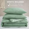 imageComfort Spaces Sage Green Twin Duvet Cover Set  2 Pieces Breathable Dotted Weave Texture Duvet Sets Modern Farmhouse Boho Duvet Cover ampamp Sham All Season Twin Bed Set TwinTwin XL GreenSage Green