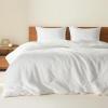 imageComfort Spaces Sage Green Twin Duvet Cover Set  2 Pieces Breathable Dotted Weave Texture Duvet Sets Modern Farmhouse Boho Duvet Cover ampamp Sham All Season Twin Bed Set TwinTwin XL GreenWhite