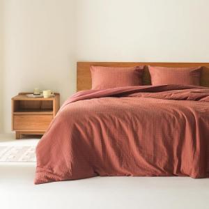 imageComfort Spaces Sage Green Twin Duvet Cover Set  2 Pieces Breathable Dotted Weave Texture Duvet Sets Modern Farmhouse Boho Duvet Cover ampamp Sham All Season Twin Bed Set TwinTwin XL GreenRed
