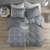 image:imageComfort Spaces Queen Duvet Cover Set  Grey Bedding for All Season Ultra Soft 3 Pieces Reversible Duvet Cover with 2 Matching Shams Button Closure Machine Washable FullQueenGray