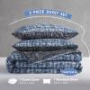 image:imageComfort Spaces Queen Duvet Cover Set  Grey Bedding for All Season Ultra Soft 3 Pieces Reversible Duvet Cover with 2 Matching Shams Button Closure Machine Washable FullQueenLight Blue