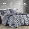 image:imageComfort Spaces Queen Duvet Cover Set  Grey Bedding for All Season Ultra Soft 3 Pieces Reversible Duvet Cover with 2 Matching Shams Button Closure Machine Washable FullQueenGray