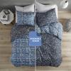 image:imageComfort Spaces Queen Duvet Cover Set  Grey Bedding for All Season Ultra Soft 3 Pieces Reversible Duvet Cover with 2 Matching Shams Button Closure Machine Washable FullQueenLight Blue