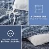 image:imageComfort Spaces Queen Duvet Cover Set  Grey Bedding for All Season Ultra Soft 3 Pieces Reversible Duvet Cover with 2 Matching Shams Button Closure Machine Washable FullQueenLight Blue