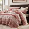 image:imageComfort Spaces Twin XL Quilt Set 2 Piece Lightweight Summer Bedding for Dorm Reversible Botanical Coverlet Soft Microfiber with Diamond Quilting All Season College Bedding Terracotta  Lightweight Diamond Quilting All Season ReversibleTerracotta