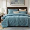 image:imageComfort Spaces Twin XL Quilt Set 2 Piece Lightweight Summer Bedding for Dorm Reversible Botanical Coverlet Soft Microfiber with Diamond Quilting All Season College Bedding Terracotta  Lightweight Diamond Quilting All Season ReversibleTeal