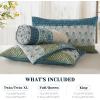 image:imageComfort Spaces Twin XL Quilt Set 2 Piece Lightweight Summer Bedding for Dorm Reversible Botanical Coverlet Soft Microfiber with Diamond Quilting All Season College Bedding Terracotta  Lightweight Diamond Quilting All Season ReversibleTeal