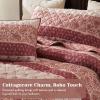 image:imageComfort Spaces Twin XL Quilt Set 2 Piece Lightweight Summer Bedding for Dorm Reversible Botanical Coverlet Soft Microfiber with Diamond Quilting All Season College Bedding Terracotta  Lightweight Diamond Quilting All Season ReversibleTerracotta