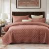 image:imageComfort Spaces Twin XL Quilt Set 2 Piece Lightweight Summer Bedding for Dorm Reversible Botanical Coverlet Soft Microfiber with Diamond Quilting All Season College Bedding Terracotta  Lightweight Diamond Quilting All Season ReversibleTerracotta