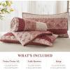 image:imageComfort Spaces Twin XL Quilt Set 2 Piece Lightweight Summer Bedding for Dorm Reversible Botanical Coverlet Soft Microfiber with Diamond Quilting All Season College Bedding Terracotta  Lightweight Diamond Quilting All Season ReversibleTerracotta