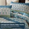 image:imageComfort Spaces Twin XL Quilt Set 2 Piece Lightweight Summer Bedding for Dorm Reversible Botanical Coverlet Soft Microfiber with Diamond Quilting All Season College Bedding Terracotta  Lightweight Diamond Quilting All Season ReversibleTeal
