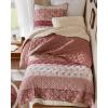 image:imageComfort Spaces Twin XL Quilt Set 2 Piece Lightweight Summer Bedding for Dorm Reversible Botanical Coverlet Soft Microfiber with Diamond Quilting All Season College Bedding Terracotta  Lightweight Diamond Quilting All Season ReversibleTerracotta