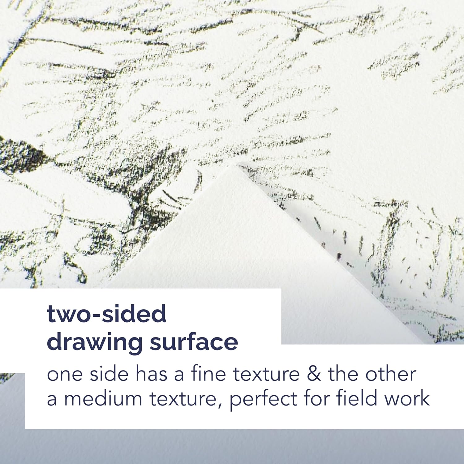 Canson Artist Series Field Drawing Book for Pencil Pen and Felt Tip Pens Side Wire Bound 90 Pound 7 x 10 Inch 60 Sheets