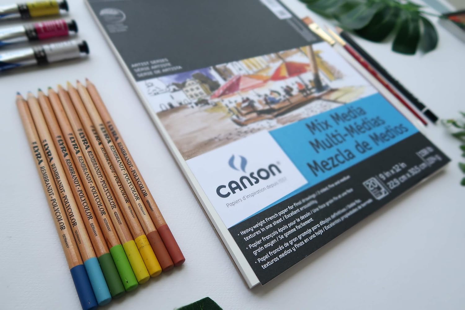 Canson Artist Series Mixed Media Paper Wirebound Pad 55x85 Inch 40 Sheets 138lb224g  Artist Paper for Adults and Students  Watercolor Gouache Graphite Ink Pencil Marker7X10