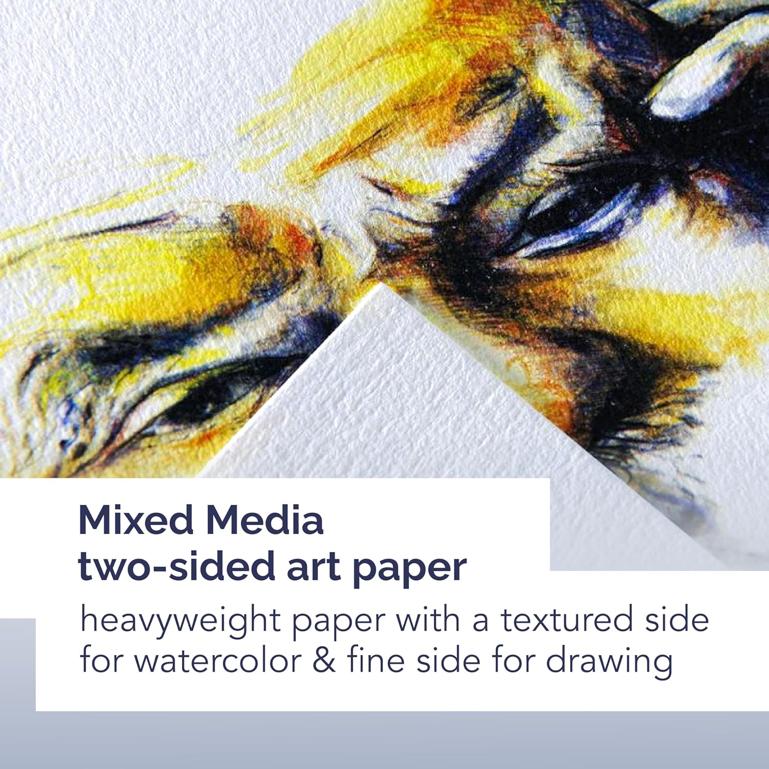 Canson Artist Series Mixed Media Paper Wirebound Pad 55x85 Inch 40 Sheets 138lb224g  Artist Paper for Adults and Students  Watercolor Gouache Graphite Ink Pencil Marker9X12