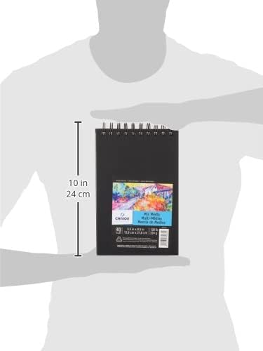 Canson Artist Series Mixed Media Paper Wirebound Pad 55x85 Inch 40 Sheets 138lb224g  Artist Paper for Adults and Students  Watercolor Gouache Graphite Ink Pencil Marker55X85