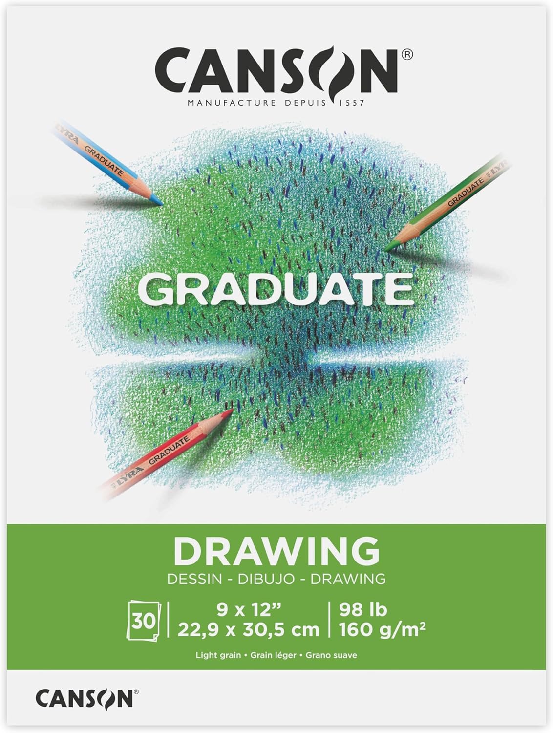Canson Graduate Black Drawing Pad Foldover 55x85 inch 20 Sheets  Artist Paper for Adults and Students  Drawing Sketching and Art JournalingWhite Paper