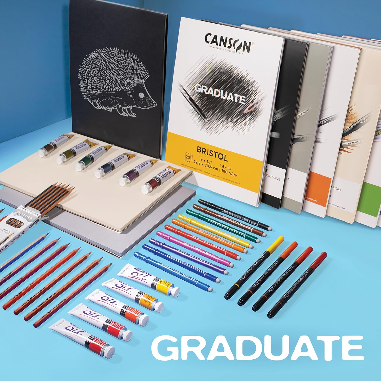 Canson Graduate Black Drawing Pad Foldover 55x85 inch 20 Sheets  Artist Paper for Adults and Students  Drawing Sketching and Art JournalingWhite Paper