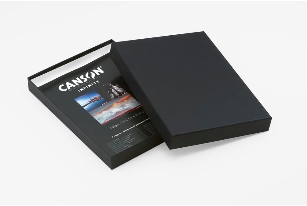 Canson Infinity Archival Box for Images and Documents up to 13 x 19 inches Fits 13 x 19 Inch Sheets BlackHolds Photos up to 85X11