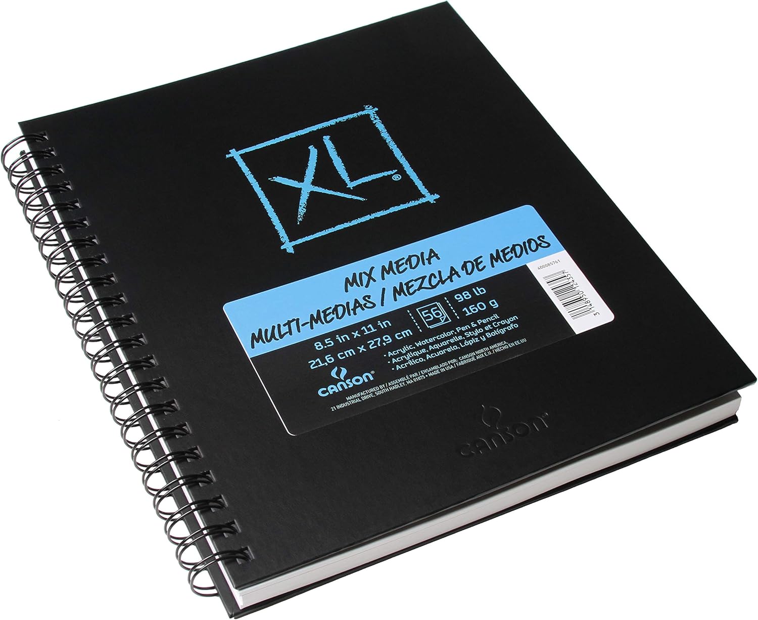 Canson Mix Media Book XL Black 5 x 8 inchesMix Media 85 x 11