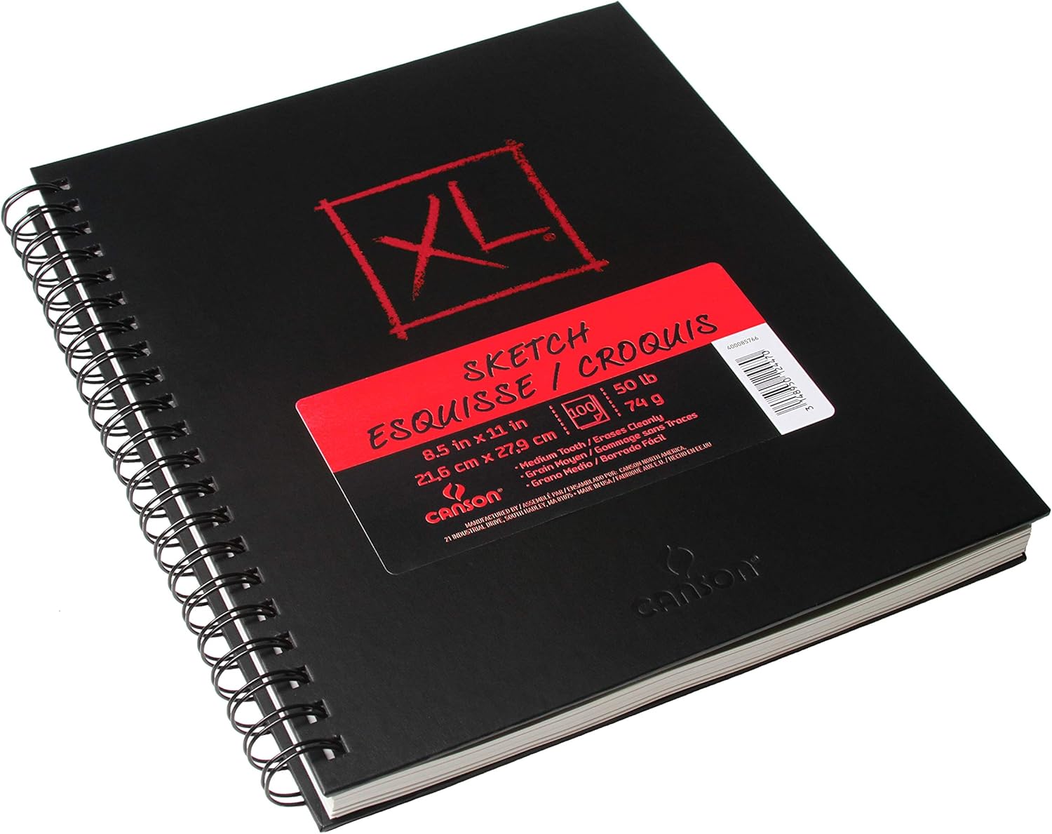 Canson Mix Media Book XL Black 5 x 8 inchesSketch 85 x 11