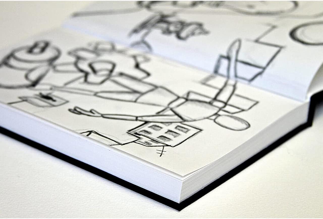 Canson ONE Art Book Paper Pad Smudge Resistant Sketch Book Paper Pad Hardbound 67 Pound 85 x 11 Inch 98 Sheets55 x 85 Hardbound
