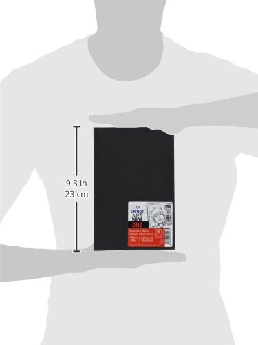 Canson ONE Art Book Paper Pad Smudge Resistant Sketch Book Paper Pad Hardbound 67 Pound 85 x 11 Inch 98 Sheets55 x 85 Side Wire