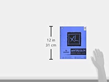 Canson XL Series Watercolor Pad Heavyweight White Paper Side Wire Binding 30 Sheets 9x12 inch12x18