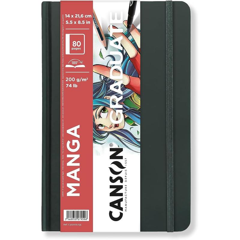 Canson Graduate Manga Paper Hard Cover Art Journal 55x85 inches 40 Sheets  Artist Paper for Illustration Character Studies Comics55x85