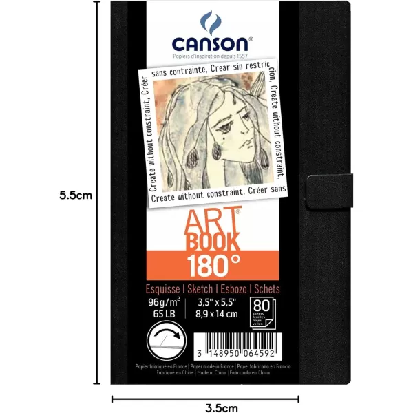 Canson 180 Degree Art Book Paper Pad Hardbound 83 x 117 Inch 80 Sheets35X55