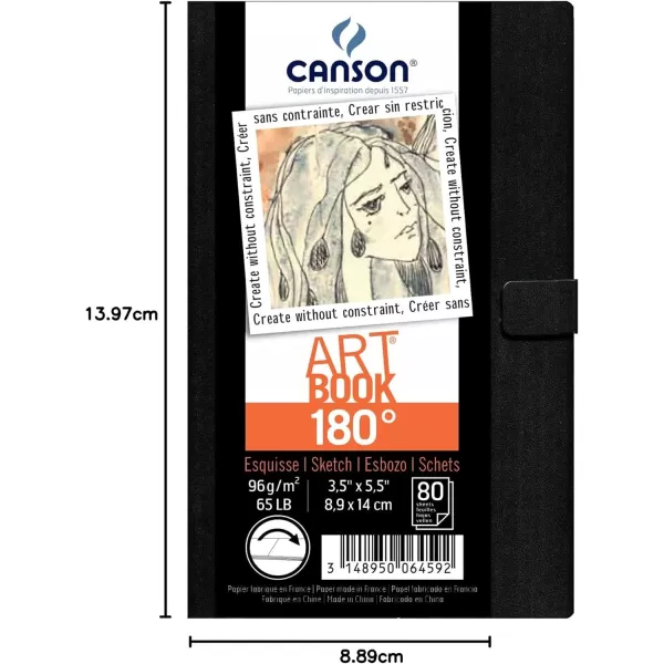 Canson 180 Degree Art Book Paper Pad Hardbound 83 x 117 Inch 80 Sheets35X55