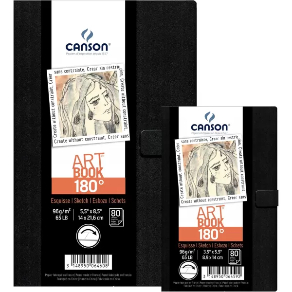 Canson 180 Degree Art Book Paper Pad Hardbound 83 x 117 Inch 80 Sheets35X55