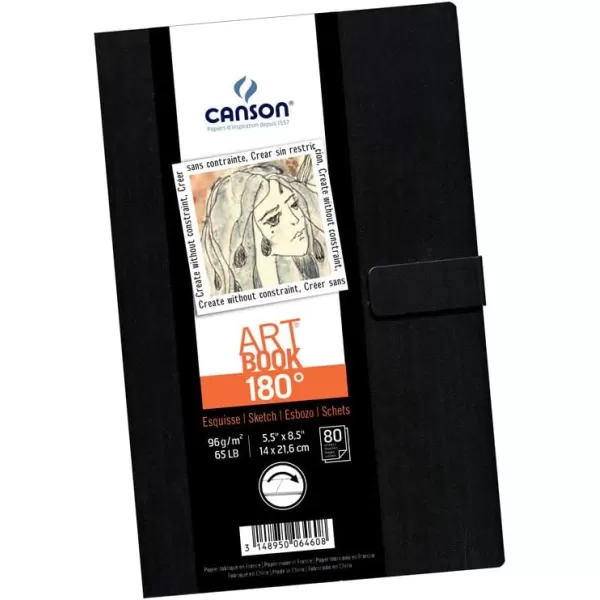 Canson 180 Degree Art Book Paper Pad Hardbound 83 x 117 Inch 80 Sheets55X85