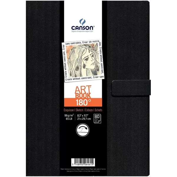 Canson 180 Degree Art Book Paper Pad Hardbound 83 x 117 Inch 80 Sheets83X117