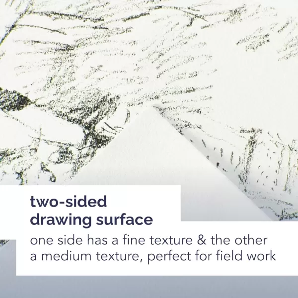 Canson Artist Series Field Drawing Book for Pencil Pen and Felt Tip Pens Side Wire Bound 90 Pound 7 x 10 Inch 60 Sheets