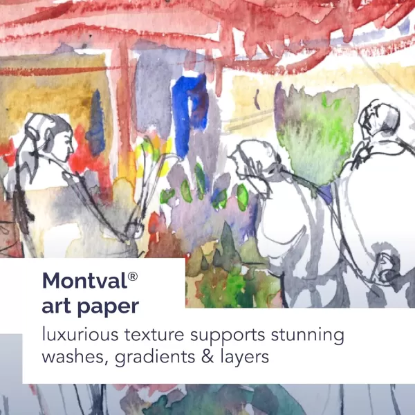 Canson Artist Series Montval Watercolor Paper Wirebound Pad 10x7 inches 20 Sheets 140lb300g  Artist Paper for Adults and Students  Watercolors Mixed Media Markers and Art Journaling14X11