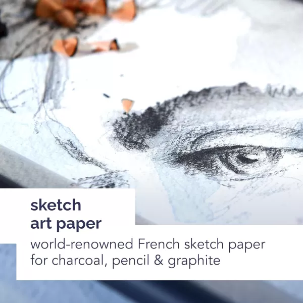 Canson Artist Series Sketch Book Paper Pad for Pencil and Charcoal Acid Free Wire Bound 65 Pound 9 x 12 Inch 80 Sheets11X14