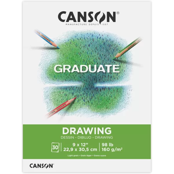 Canson Graduate Black Drawing Pad Foldover 55x85 inch 20 Sheets  Artist Paper for Adults and Students  Drawing Sketching and Art JournalingWhite Paper
