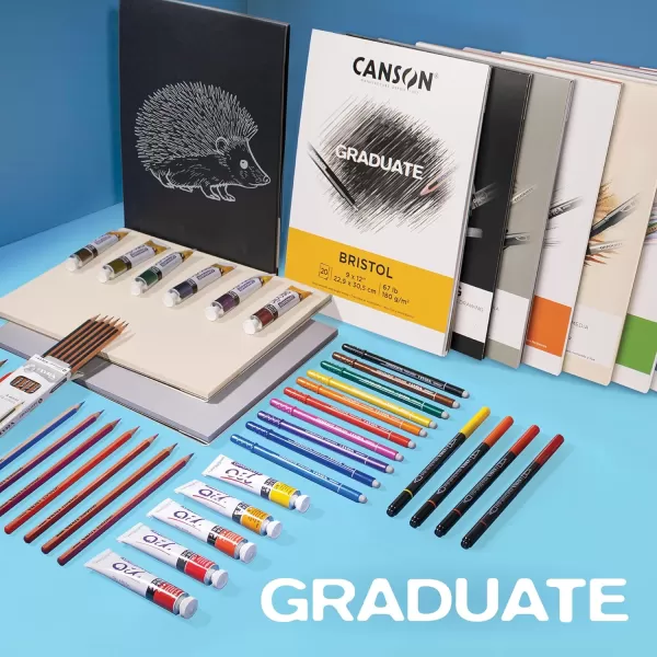 Canson Graduate Black Drawing Pad Foldover 55x85 inch 20 Sheets  Artist Paper for Adults and Students  Drawing Sketching and Art JournalingWhite Paper