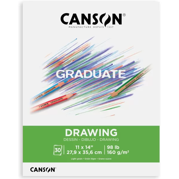 Canson Graduate Black Drawing Pad Foldover 55x85 inch 20 Sheets  Artist Paper for Adults and Students  Drawing Sketching and Art JournalingWhite Paper