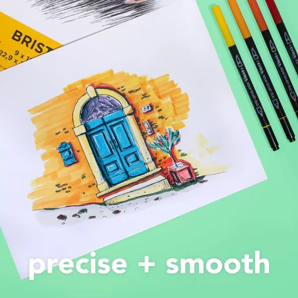 Canson Graduate Bristol Pad Foldover 9x12 inch 20 Sheets  Artist Paper for Adults and Students  Drawing Sketching Markers and Art JournalingWhite9x12 inch
