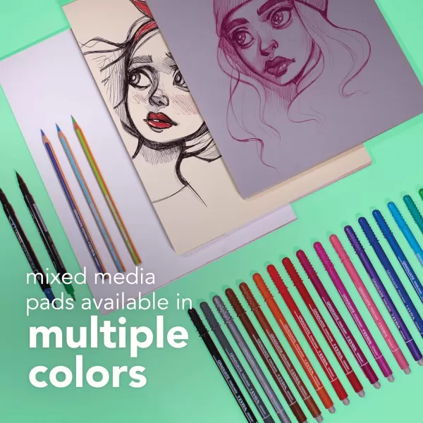 Canson Graduate Mixed Media Pad Foldover 55x85 inch 20 Sheets  Artist Paper for Adults and Students  Watercolors Mixed Media Markers and Art JournalingWhite Paper