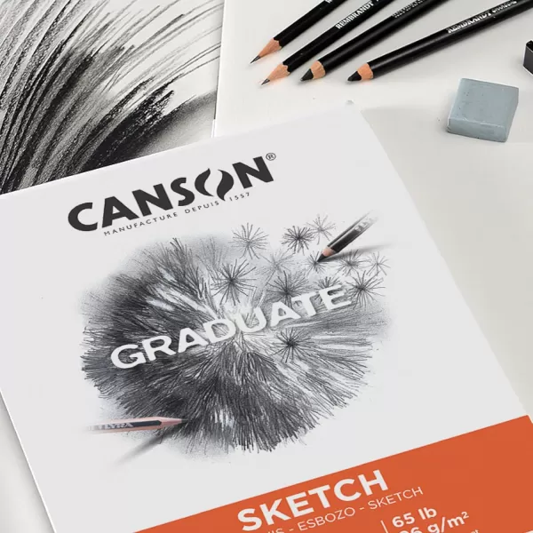 Canson Graduate Sketch Pad Foldover 9x12 inch 40 Sheets  Artist Paper for Adults and Students  Drawing Sketching and Art Journaling55x85 inch