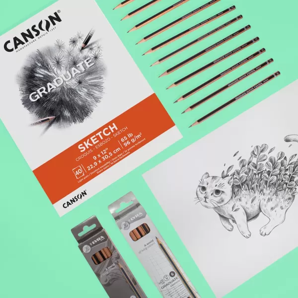 Canson Graduate Sketch Pad Foldover 9x12 inch 40 Sheets  Artist Paper for Adults and Students  Drawing Sketching and Art Journaling55x85 inch