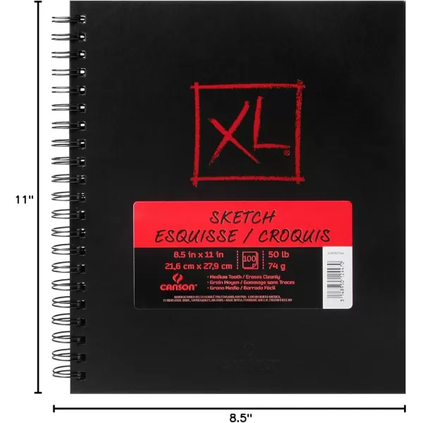 Canson Mix Media Book XL Black 5 x 8 inchesSketch 85 x 11