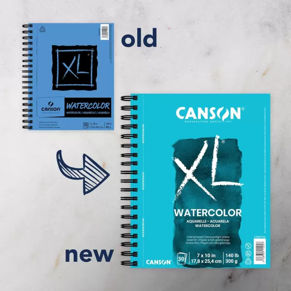 Canson XL Series Art Book Watercolor Midweight White Paper Side Wire Binding 48 Sheets 55X85 inch7x10