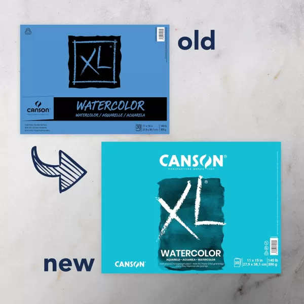 Canson XL Series Watercolor Pad Heavyweight White Paper Side Wire Binding 30 Sheets 9x12 inch11x15