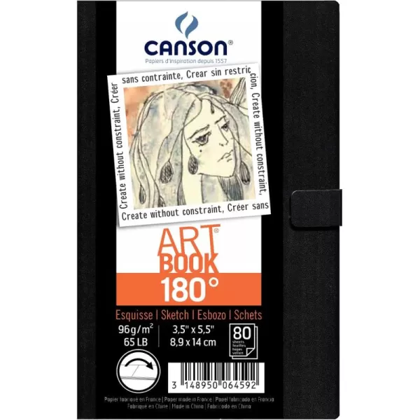 Canson 180 Degree Art Book Paper Pad Hardbound 83 x 117 Inch 80 Sheets35X55